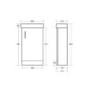 White Gloss 400 x 200mm Floor Standing Basin Vanity Unit - Cranbrook