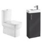 Vanity Unit with Basin White and Close Coupled Cloakroom Suite - Cranbrook