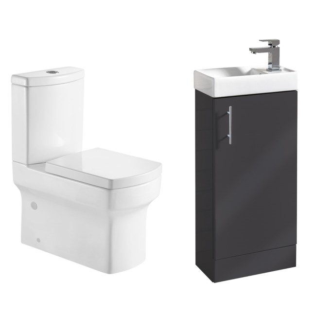 Vanity Unit with Basin White and Close Coupled Cloakroom Suite Cranbrook Better Bathrooms