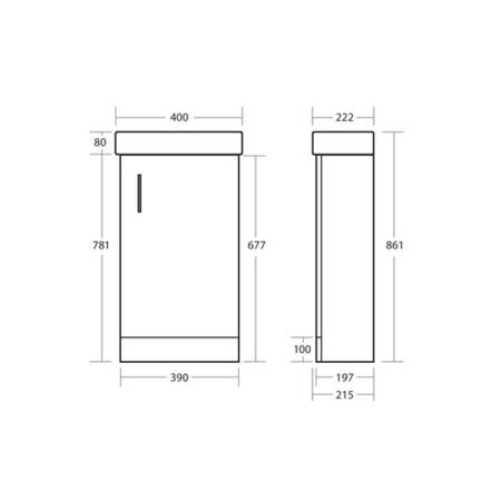 Vanity Unit with Basin White and Close Coupled Cloakroom Suite - Cranbrook
