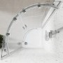 800mm Frameless Quadrant Shower Enclosure with Shower Tray - Aquila 