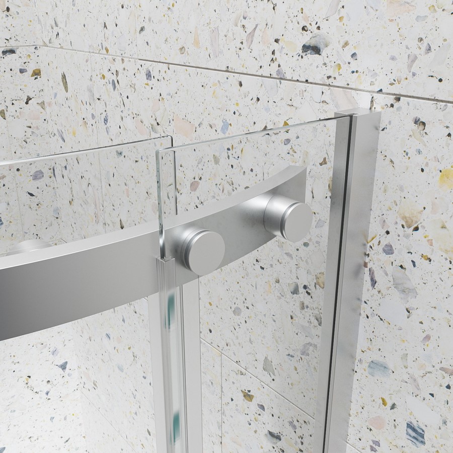 800mm Frameless Quadrant Shower Enclosure with Shower Tray - Aquila 