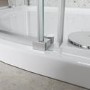 800mm Frameless Quadrant Shower Enclosure with Shower Tray - Aquila 