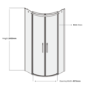 800mm Frameless Quadrant Shower Enclosure with Shower Tray - Aquila 