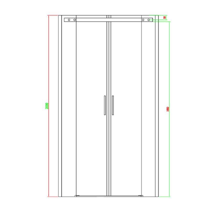 800mm Frameless Quadrant Shower Enclosure - Aquila