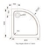 Chrome 8mm Glass Frameless Quadrant Shower Enclosure 900mm - Aquila