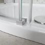 Chrome 8mm Glass Frameless Quadrant Shower Enclosure 900mm - Aquila