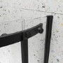 Black 8mm Glass Frameless Quadrant Shower Enclosure with Shower Tray 800mm - Aquila