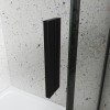 Black 8mm Glass Frameless Quadrant Shower Enclosure with Shower Tray 900mm - Aquila