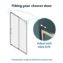 Grade A2 - 1000x800mm Frameless Rectangular Sliding Shower Enclosure with Shower Tray - Aquila