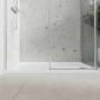 Grade A2 - 1000x800mm Frameless Rectangular Sliding Shower Enclosure with Shower Tray - Aquila