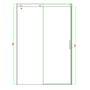 Black 8mm Glass Frameless Rectangular Sliding Shower Enclosure with Shower Tray 1000x700mm - Aquila