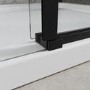 Black 8mm Glass Frameless Rectangular Sliding Enclosure with Shower Tray 1000x800mm - Aquila