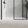 Black 8mm Glass Frameless Rectangular Sliding Enclosure with Shower Tray 1000x800mm - Aquila