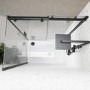 Black 8mm Glass Frameless Rectangular Sliding Enclosure with Shower Tray 1000x800mm - Aquila