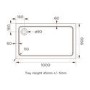 Black 8mm Glass Frameless Rectangular Sliding Shower Enclosure with Shower Tray 1000x900mm - Aquila