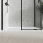 Black 8mm Glass Frameless Rectangular Sliding Shower Enclosure 1400x800mm - Aquila