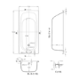 1600 x 700 Colt Single Ended Steel Bath with 0 Tap Holes