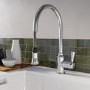 Chrome Single Lever Pull Out Traditional Monobloc Kitchen Mixer Tap - Enza Evelyn