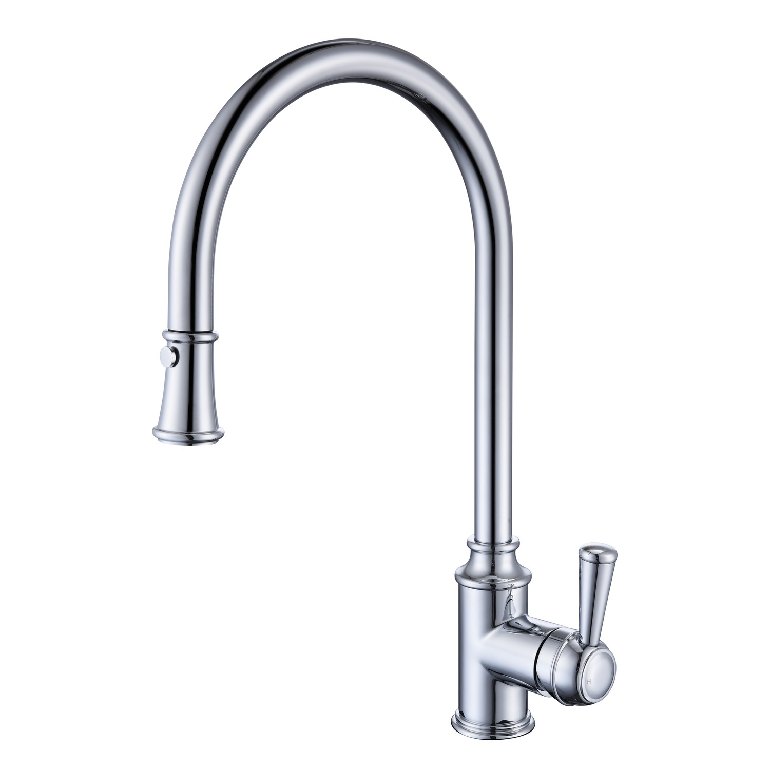 Traditional Single Lever Pull Out Chrome Monobloc Kitchen Sink Mixer