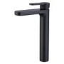 Stainless Steel Black Round Countertop Basin with Tall Mixer Tap - Zorah