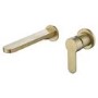 Stainless Steel Brass Round Countertop Basin with Wall Mounted Mixer Tap - Zorah