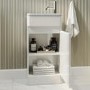 Grade A1 - 410mm White Cloakroom Vanity Unit with Basin - Pendle