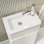 Grade A1 - 410mm White Cloakroom Vanity Unit with Basin - Pendle