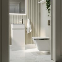 Wall Hung Toilet and White Gloss Basin Vanity Unit Cloakroom Suite - Pendle Wall Hung Toilet and White Gloss Basin Vanity Unit Cloakroom Suite - Pendle