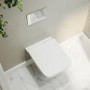 Wall Hung Toilet and White Gloss Basin Vanity Unit Cloakroom Suite - Pendle