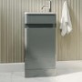 Grade A1 - 410mm Light Grey Cloakroom Vanity Unit with Basin - Pendle