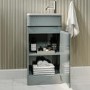 Grade A1 - 410mm Light Grey Cloakroom Vanity Unit with Basin - Pendle