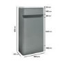 Grade A1 - 410mm Light Grey Cloakroom Vanity Unit with Basin - Pendle