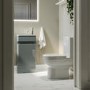 Grade A1 - 410mm Light Grey Cloakroom Vanity Unit with Basin - Pendle