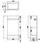 Grade A1 - 410mm Light Grey Cloakroom Vanity Unit with Basin - Pendle