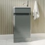 Close Coupled Toilet and Grey Gloss Basin Vanity Unit Cloakroom Suite - Pendle