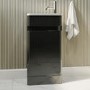 Grade A1 - 410mm Dark Grey Cloakroom Vanity Unit with Basin - Pendle