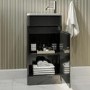 Grade A1 - 410mm Dark Grey Cloakroom Vanity Unit with Basin - Pendle