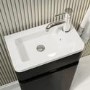 Grade A1 - 410mm Dark Grey Cloakroom Vanity Unit with Basin - Pendle