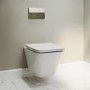 Wall Hung Toilet and Dark Grey Gloss Basin Vanity Unit Cloakroom Suite - Pendle