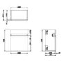 Grade A1 - 410mm Dark Grey Wall Hung Cloakroom Vanity Unit with Basin - Pendle