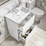 Grade A2 - 600mm White Freestanding Vanity Unit with Basin - Pendle