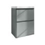 Grade A2 - 600mm Light Grey Freestanding Vanity Unit with Basin - Pendle