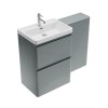1100mm Light Grey Toilet and Sink Unit with Back to Wall Toilet - Pendle