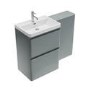 1100mm Light Grey Toilet and Sink Unit with Back to Wall Toilet - Pendle