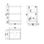 1100mm Light Grey Toilet and Sink Unit with Back to Wall Toilet - Pendle