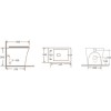 Grade A1 - Back To Wall Rimless Toilet with Soft Close Seat - Boston