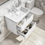 Grade A1 - 600mm White Wall Hung Vanity Unit with Basin - Pendle