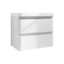Grade A1 - 600mm White Wall Hung Vanity Unit with Basin - Pendle