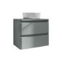 600mm Light Grey Wall Hung Countertop Vanity Unit with Basin - Pendle